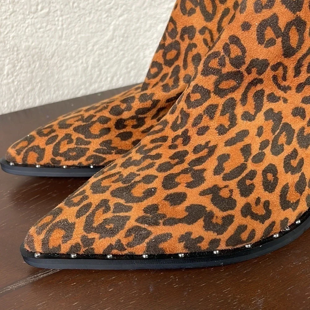 Charles by Charles David Parson Leopard Print Bootie in Camel Leopard Cut Out 6